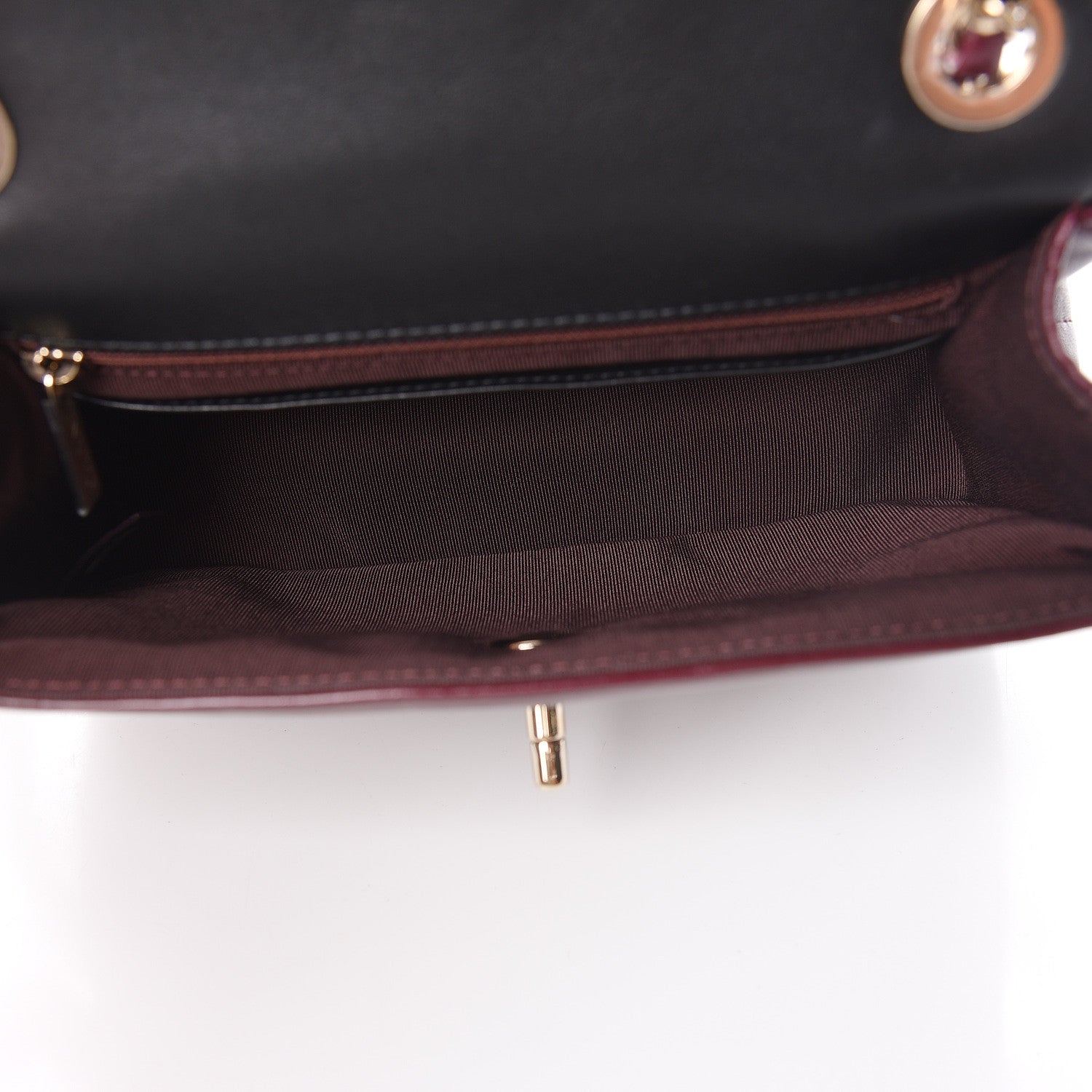 Chanel Shiny Lambskin Quilted Small Chevron Miroir Burgundy 5 of 12