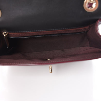 Chanel Shiny Lambskin Quilted Small Chevron Miroir Burgundy 5 of 12
