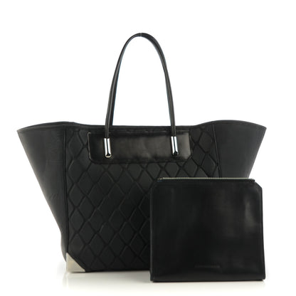 Alexander Wang Lambskin Diamond Embossed Skeletal Tote Black 5 of 8