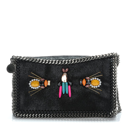 Stella McCartney Shaggy Deer Falabella Crystal Embellished Crossbody Bag Black 1 of 8
