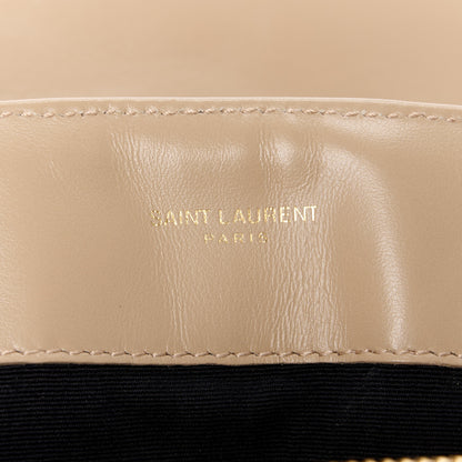 Saint Laurent Calfskin Y Quilted Monogram Medium Loulou Chain Satchel Dark Beige 6 of 11