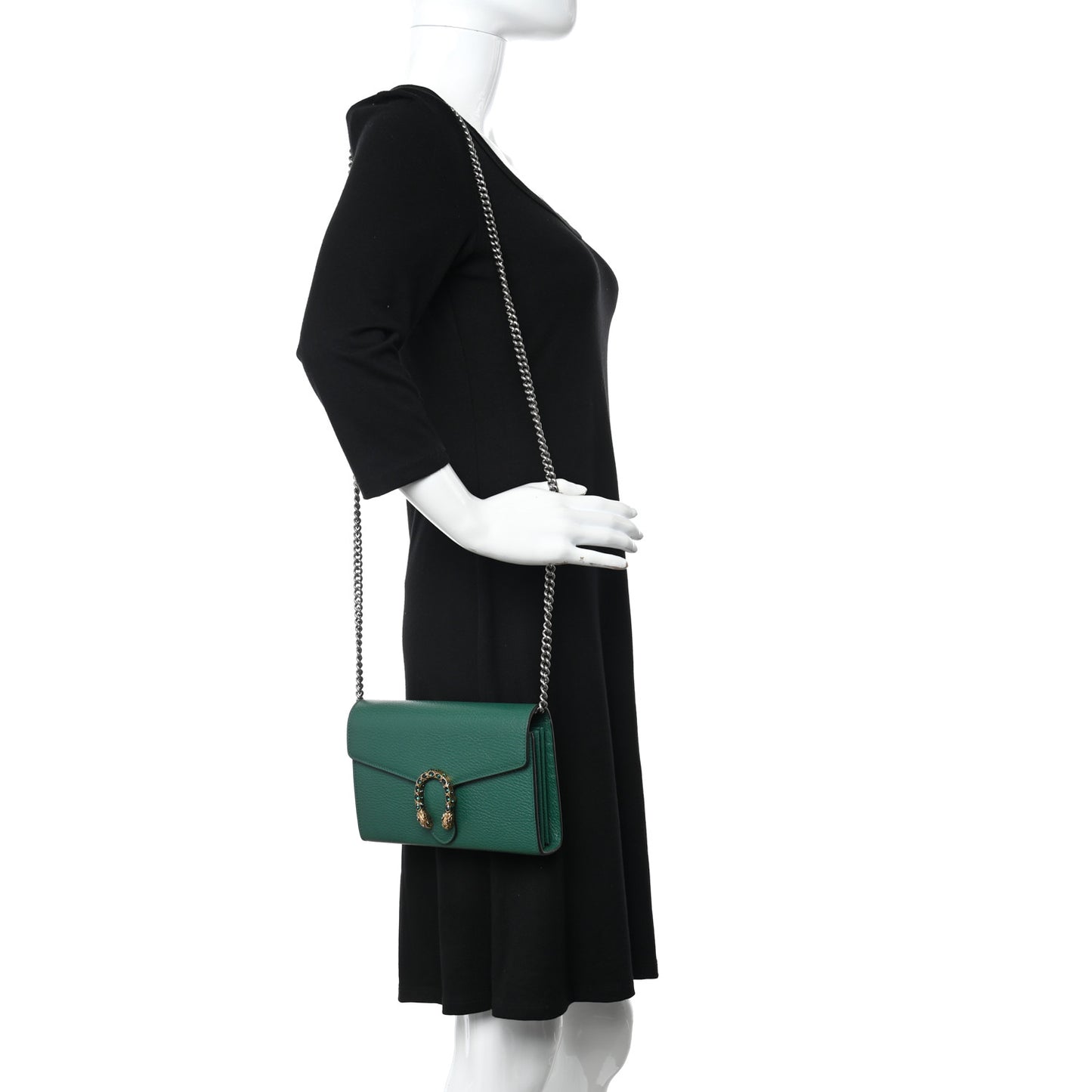 Calfskin Mini Dionysus Chain Wallet Emerald