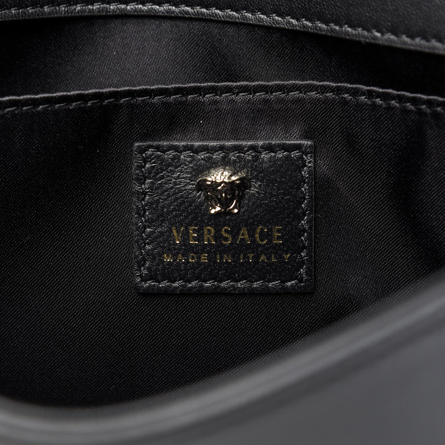Vitello Palazzo Medusa Evening Clutch Bag Black
