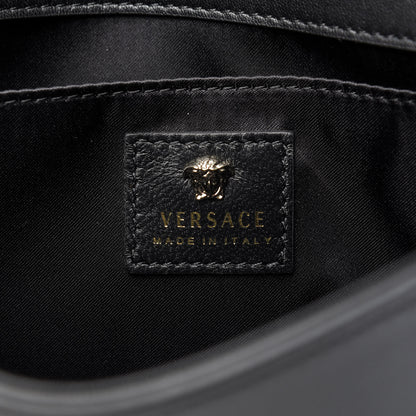 Versace Vitello Palazzo Medusa Evening Clutch Bag Black 8 of 8