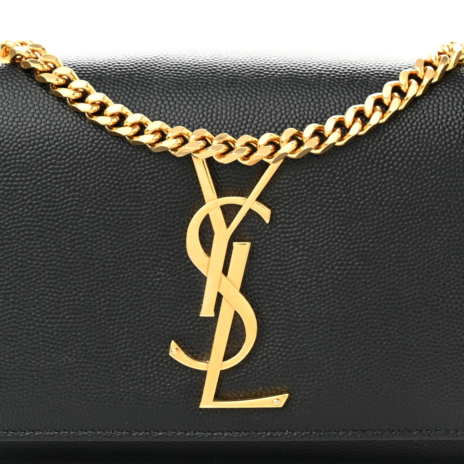 Saint Laurent Grain De Poudre Small Monogram Kate Satchel Black 8 of 10