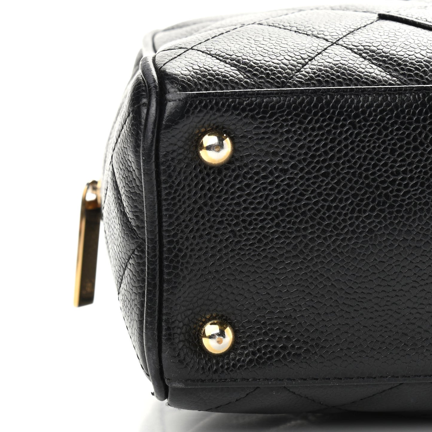 Caviar Quilted Small Bowler Black