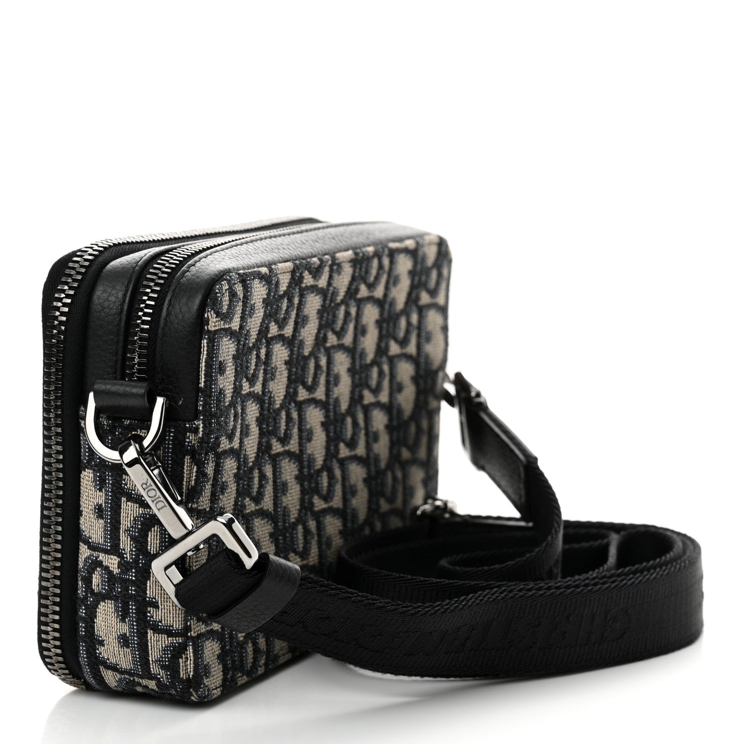 Christian Dior Oblique Pouch Navy Blue 3 of 14