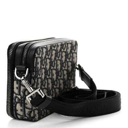 Christian Dior Oblique Pouch Navy Blue 3 of 14