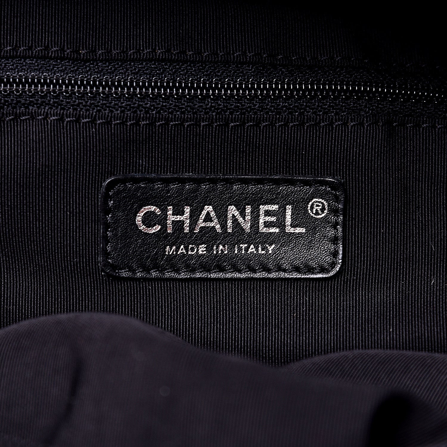 Chanel Velvet Camellia Flower Print Tote Black 5 of 9