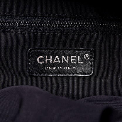 Chanel Velvet Camellia Flower Print Tote Black 5 of 9
