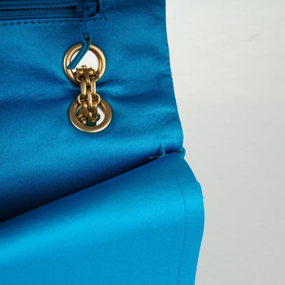 Chanel Satin Coco's Croc 2.55 Reissue 227 Flap Turquoise 11 of 11