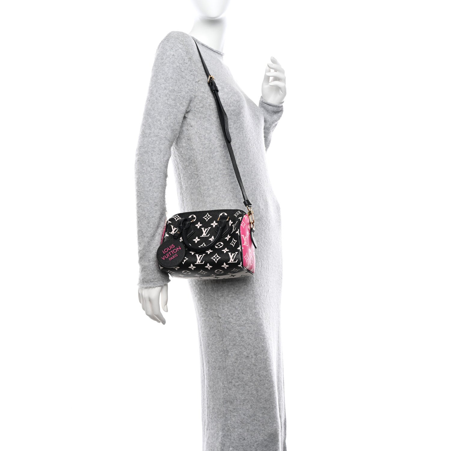 Louis Vuitton Empreinte Monogram Spring in the City Speedy Bandouliere 20 Black White Pink 2 of 11
