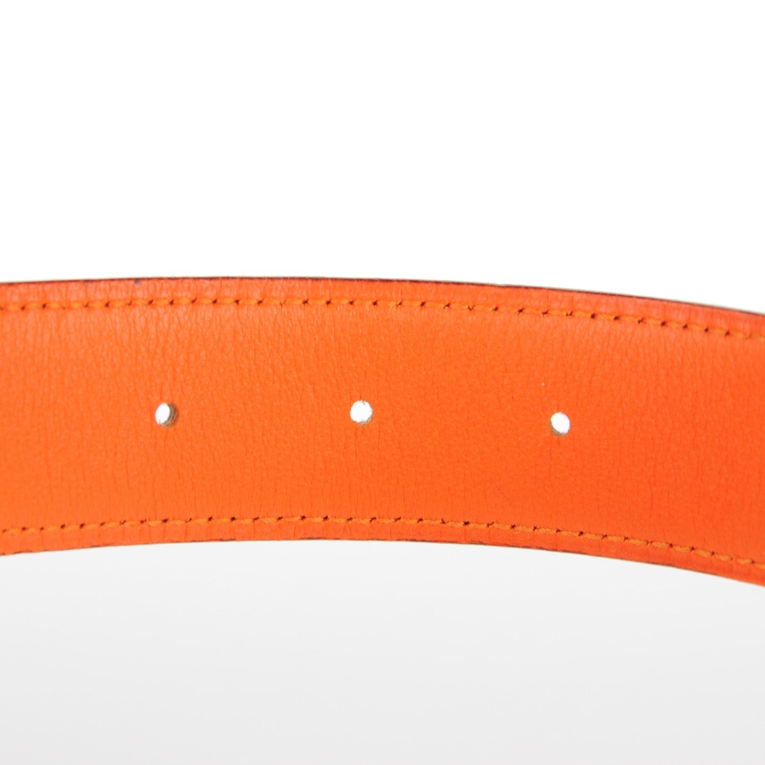 Hermes Box Swift 32mm Belt Strap 75 Chocolate Orange 3 of 5