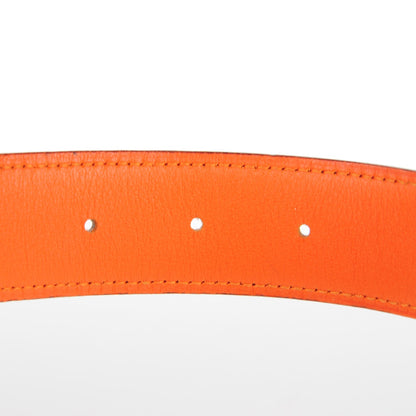 Hermes Box Swift 32mm Belt Strap 75 Chocolate Orange 3 of 5