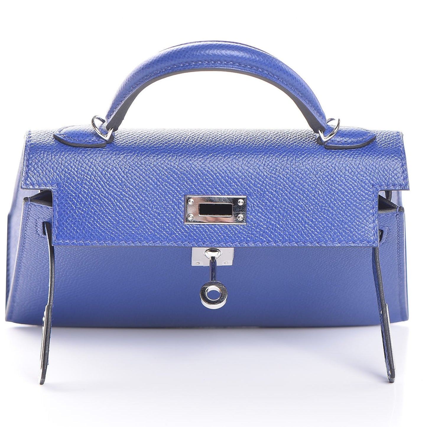 Epsom Mini Kelly Sellier 20 Bleu Electrique