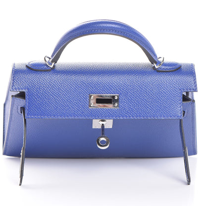 Hermes Epsom Mini Kelly Sellier 20 Bleu Electrique 9 of 35