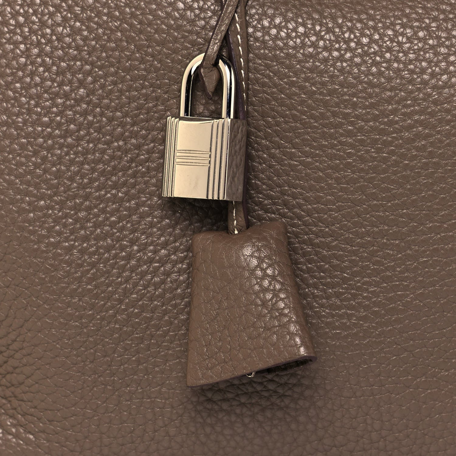 Hermes Taurillon Clemence Victoria Elan 38 Etoupe 9 of 13
