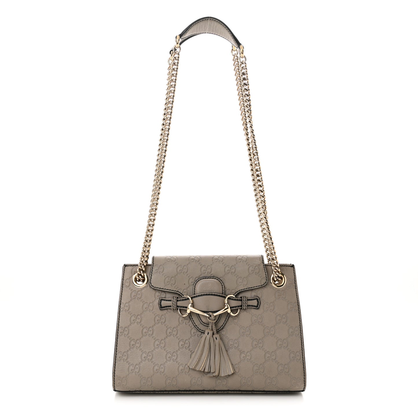 Guccissima Small Emily Chain Shoulder Bag Storm Grey