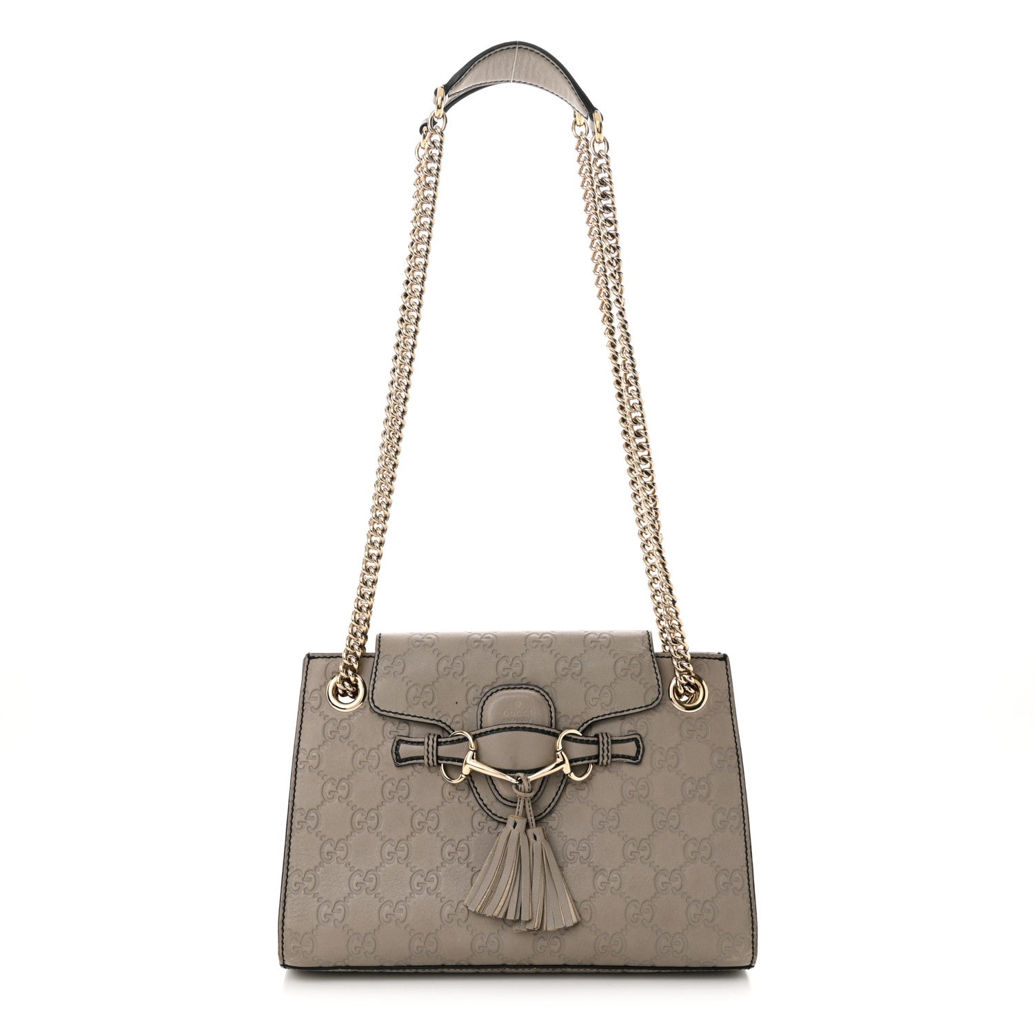 Gucci Guccissima Small Emily Chain Shoulder Bag Storm Grey 1 of 18