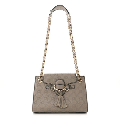 Gucci Guccissima Small Emily Chain Shoulder Bag Storm Grey 1 of 18