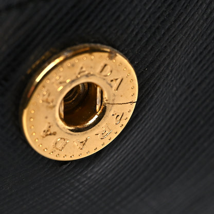 Prada Saffiano Lux Colorblock Medium Galleria Double Zip Tote Black Talco 10 of 12