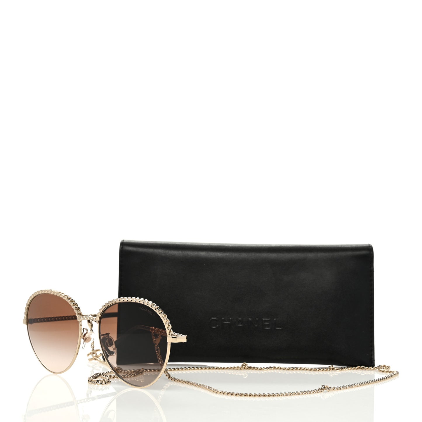Chain Pantos Sunglasses 4242 Gold Brown