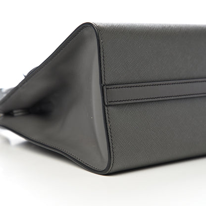 Prada Saffiano City Calfskin Small Paradigme Bag Mercurio 7 of 9