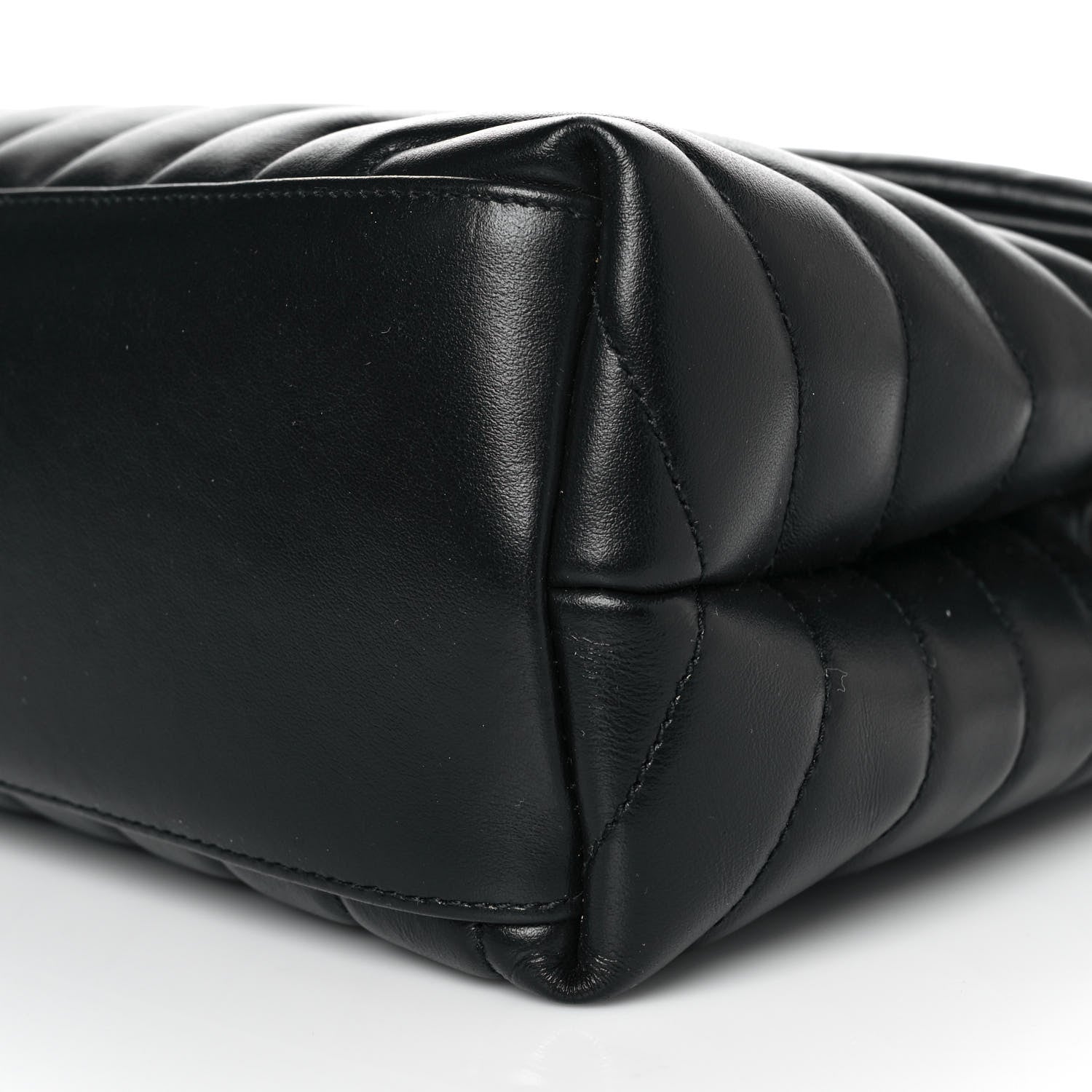 Saint Laurent Calfskin Y Quilted Monogram Medium Loulou Chain Satchel Black 9 of 10
