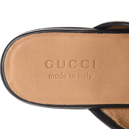 Gucci Goatskin Mens Horsebit Slippers 5.5 Black 9 of 10