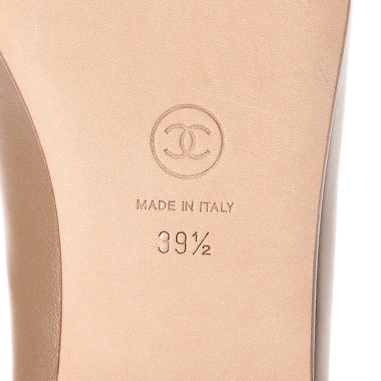 Chanel Lambskin Cap Toe Ballerina Flats 39.5 Light Brown 7 of 9