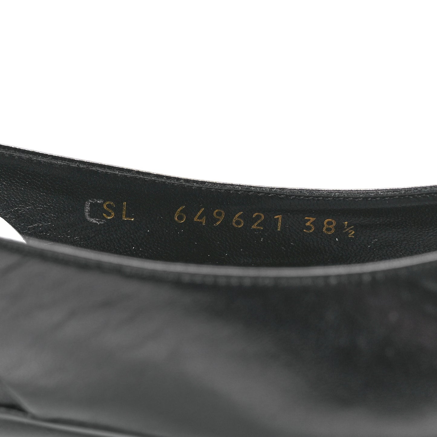 Patent Smooth Lambskin Anais Slingback Flats 38.5 Black