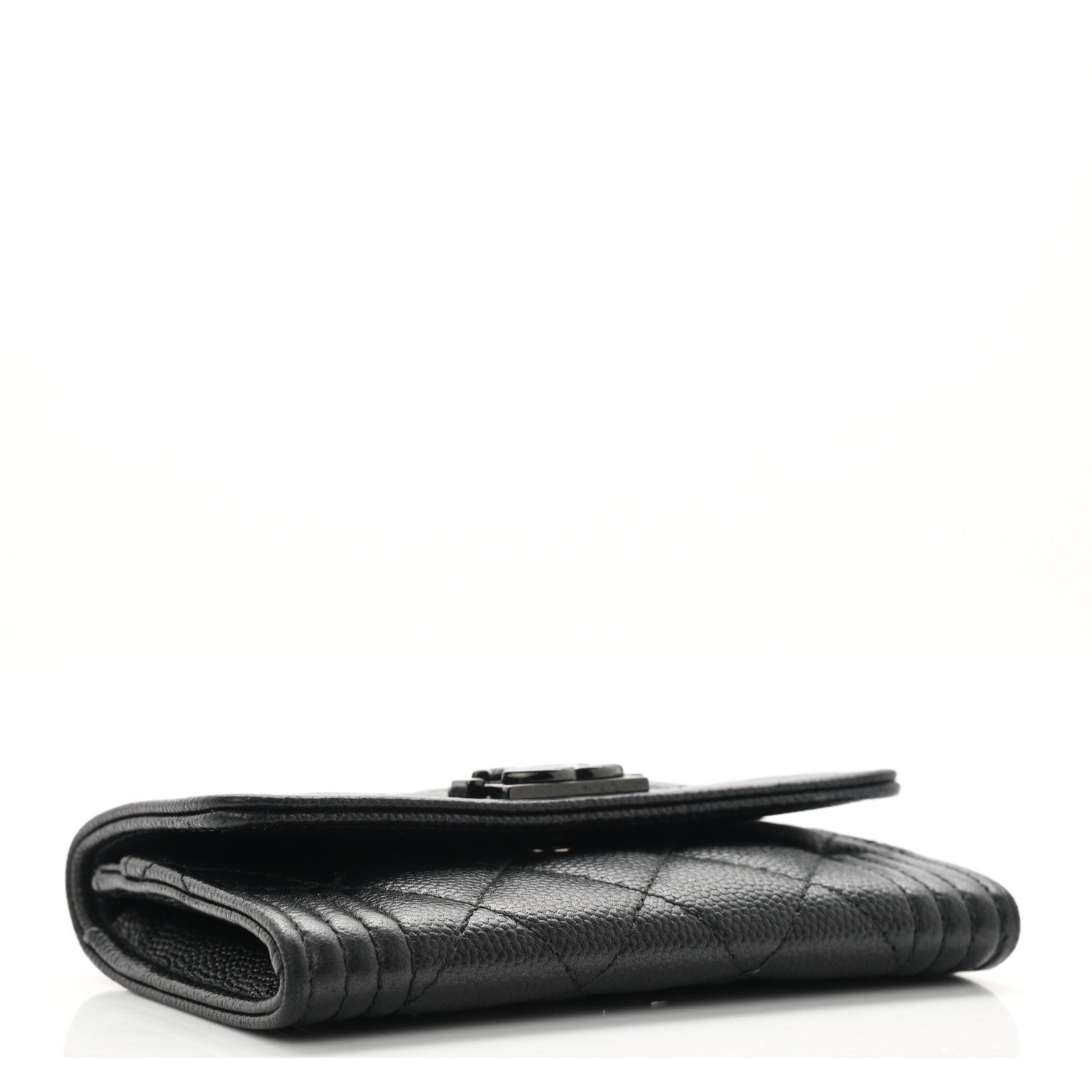 Chanel Caviar Quilted Boy Flap Card Holder So Black 4 of 9