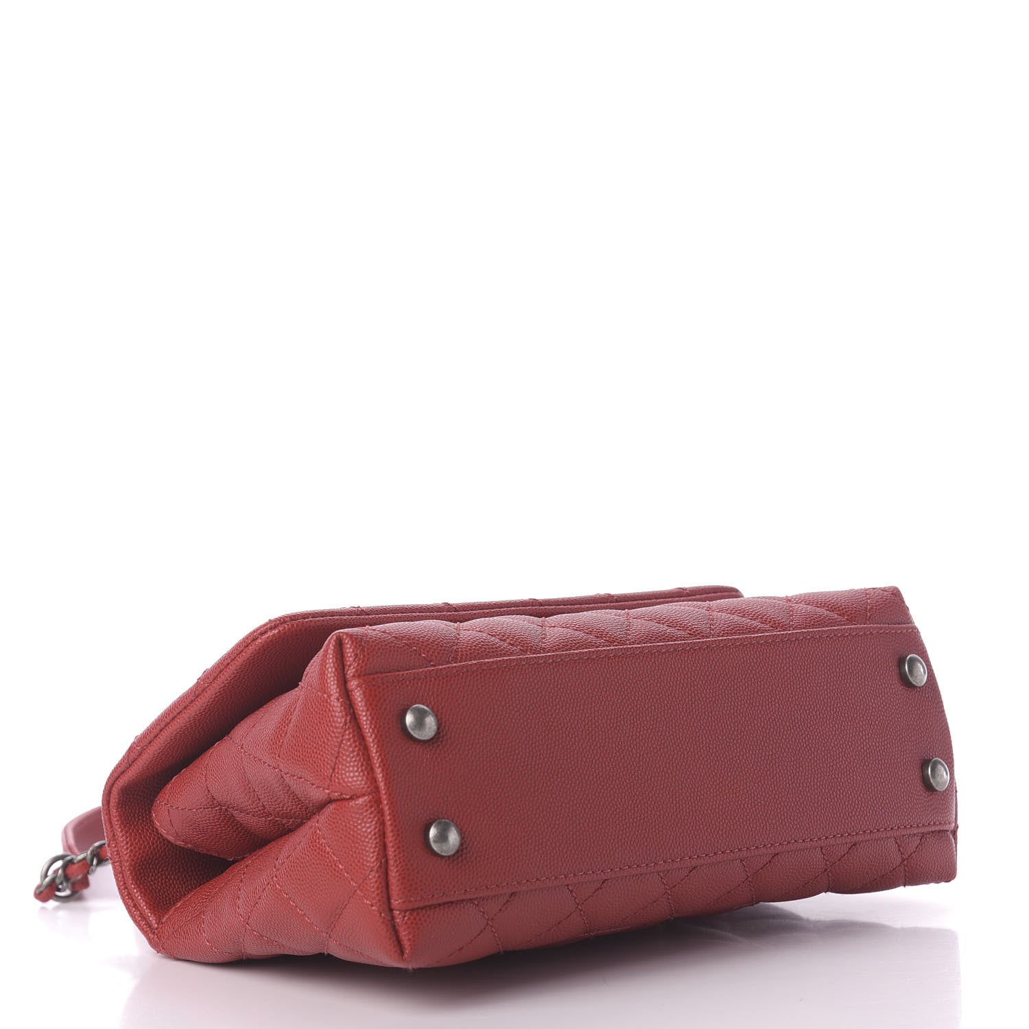 Chanel Caviar Quilted Mini Coco Handle Flap Dark Red 5 of 12