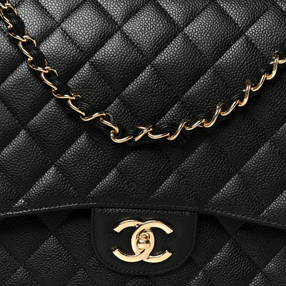 Chanel Caviar Quilted Maxi Double Flap Black 9 of 13