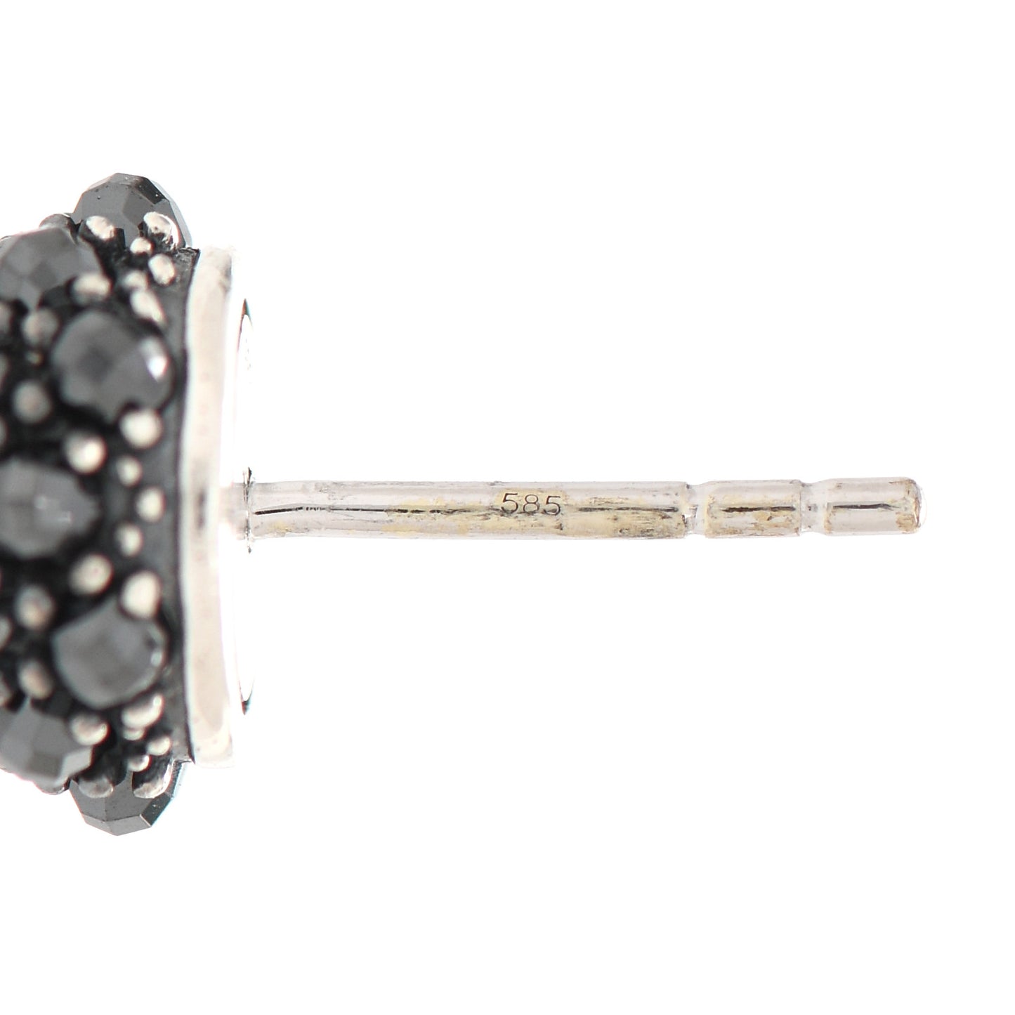Sterling Silver Hematine Cable Berries Earrings