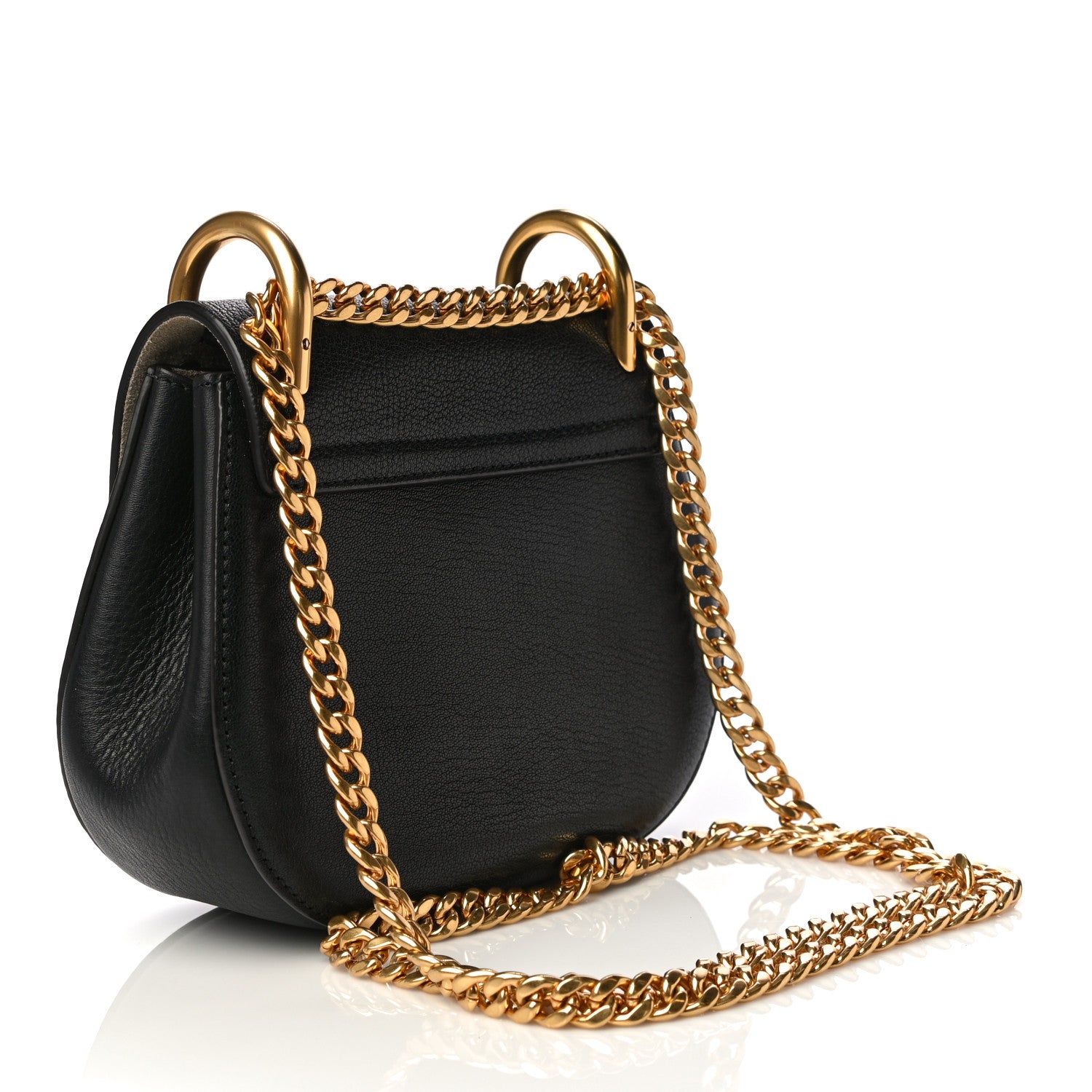 Chloe Grained Lambskin Mini Drew Shoulder Bag Black 3 of 13