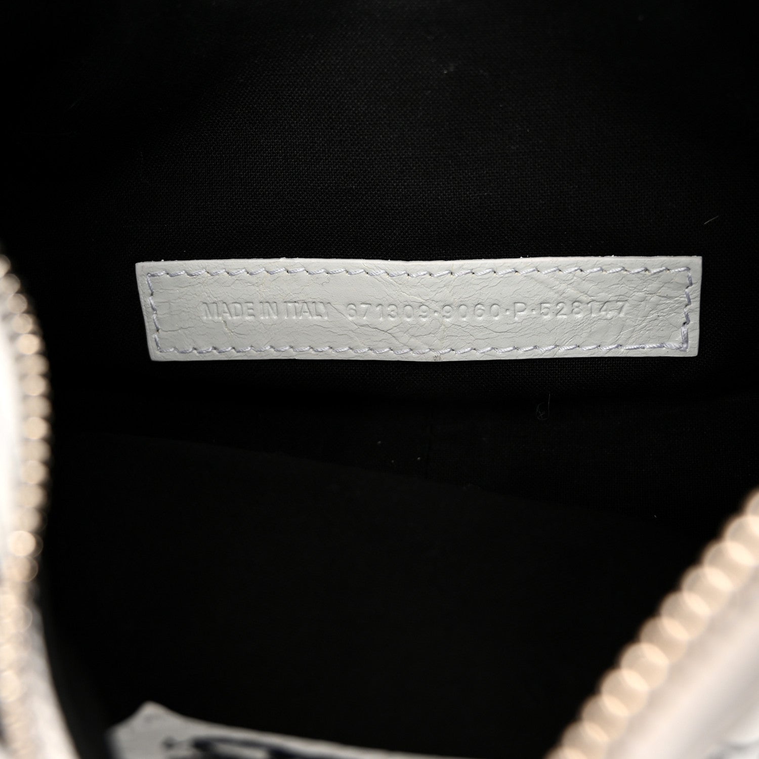 Balenciaga Agneau Arena Graffiti Le Cagole Shoulder Bag XS White Black 8 of 12