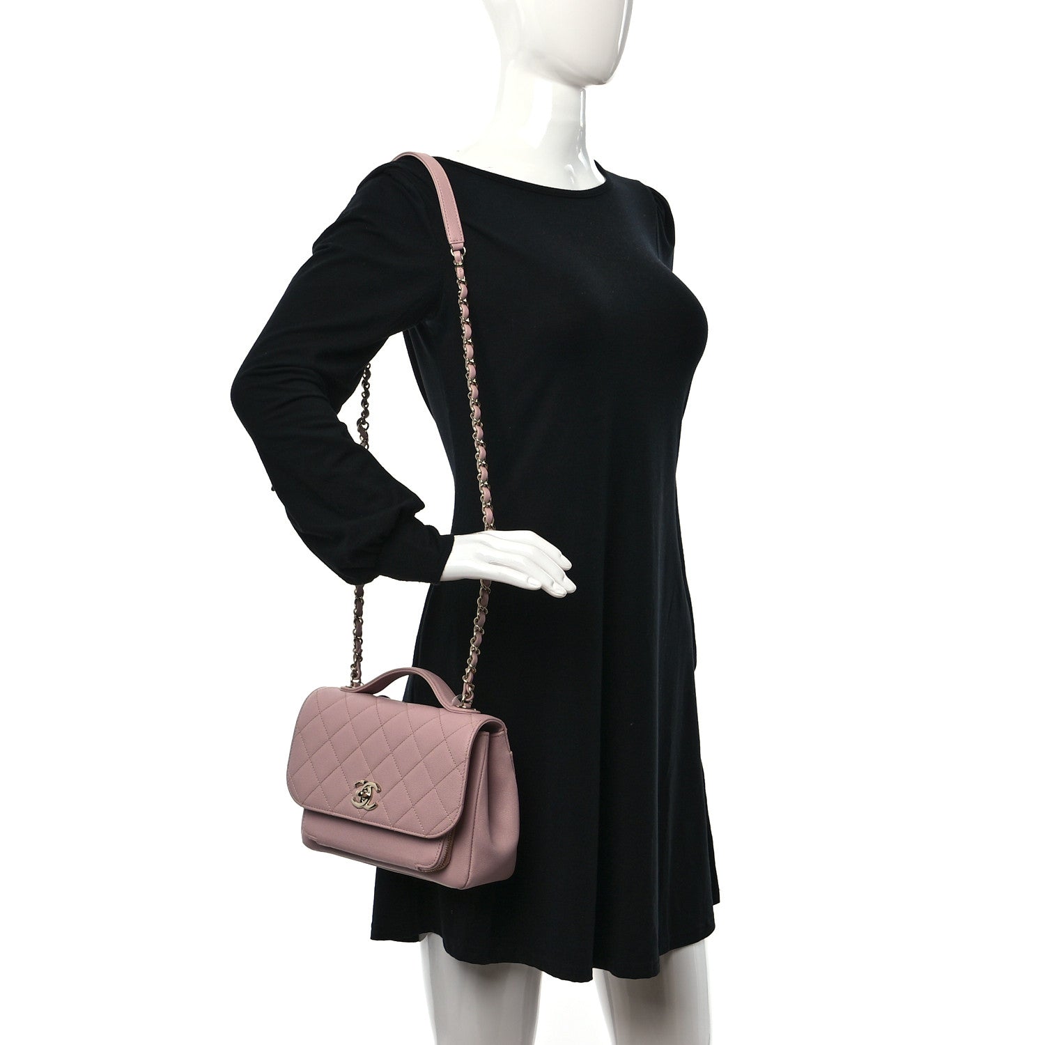 Chanel Caviar Quilted Medium Business Affinity Flap Light Pink 2 of 10