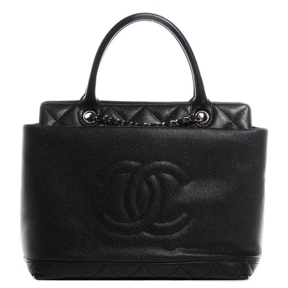 Chanel Soft Caviar CC Medium Top Handle Tote Black 1 of 7
