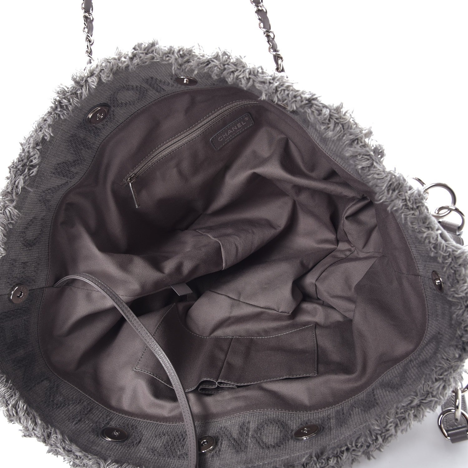 Chanel Canvas Small Double Face Tote Gray 5 of 7