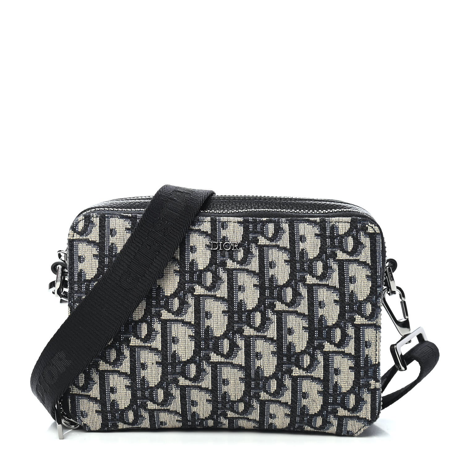 Christian Dior Oblique Pouch Navy Blue 1 of 8