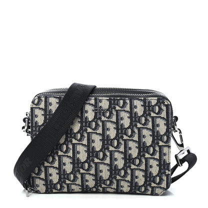 Christian Dior Oblique Pouch Navy Blue 1 of 8