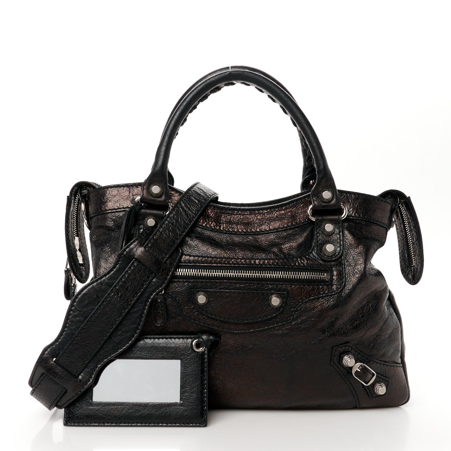 Agneau Giant 12 Silver Hardware Town Black