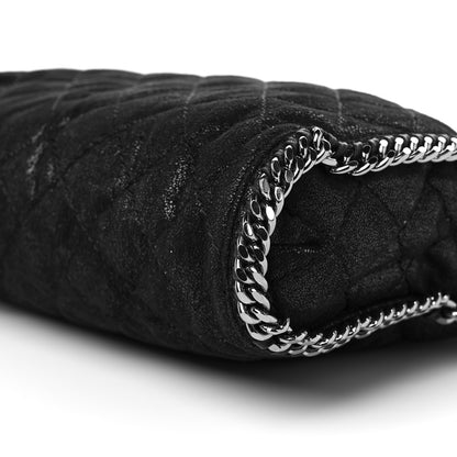 Stella McCartney Metallic Shaggy Deer Quilted Small Falabella Tote Black 8 of 9