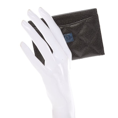 Chanel Caviar Quilted Card Holder Dark Charcoal 2 of 10