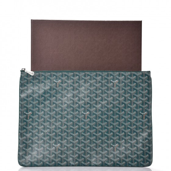Goyard Chevron Senat Pochette GM Green 8 of 8