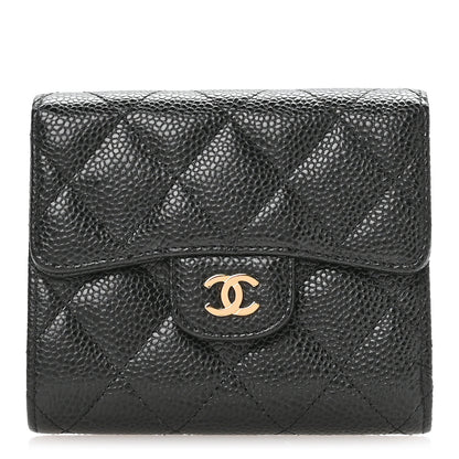 Chanel Caviar Quilted Compact Flap Wallet Black 1 of 9