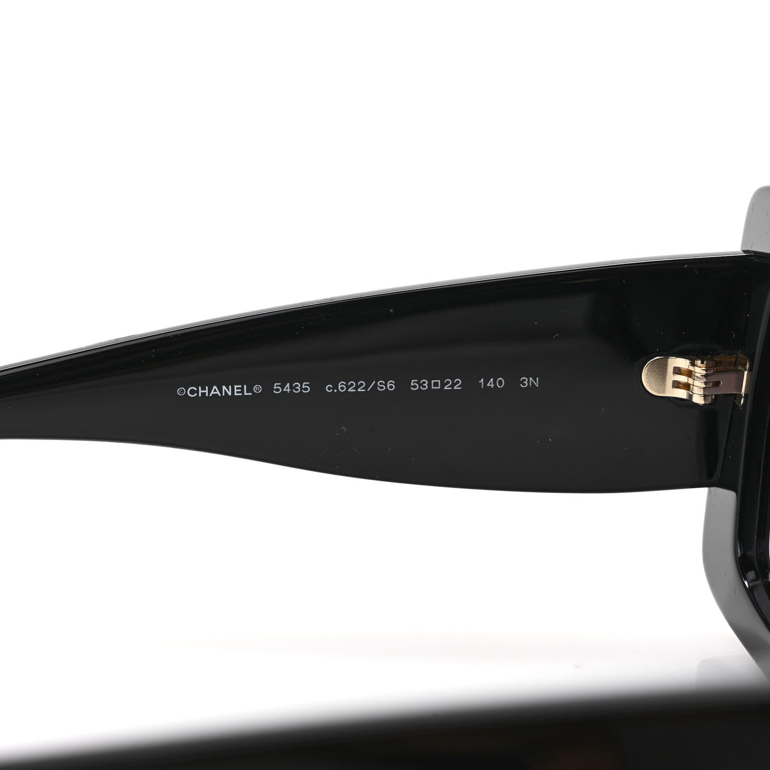 Chanel Acetate Rectangle Sunglasses 5435 Black 5 of 7