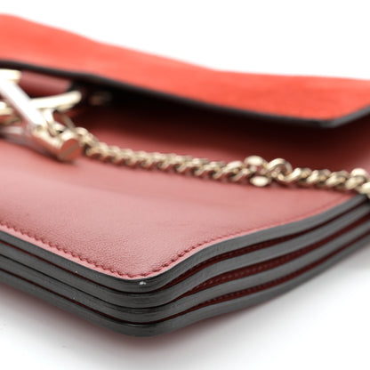 Chloe Calfskin Suede Medium Faye Shoulder Bag Sepia Red 11 of 11