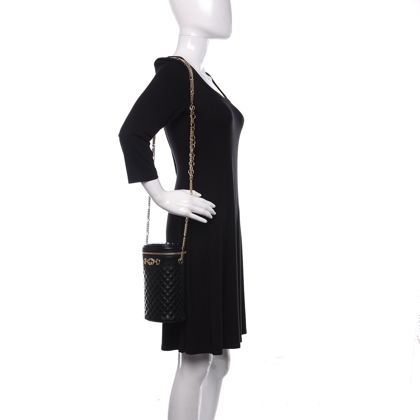 Calfskin Trapuntata Zumi Belt Bag Black